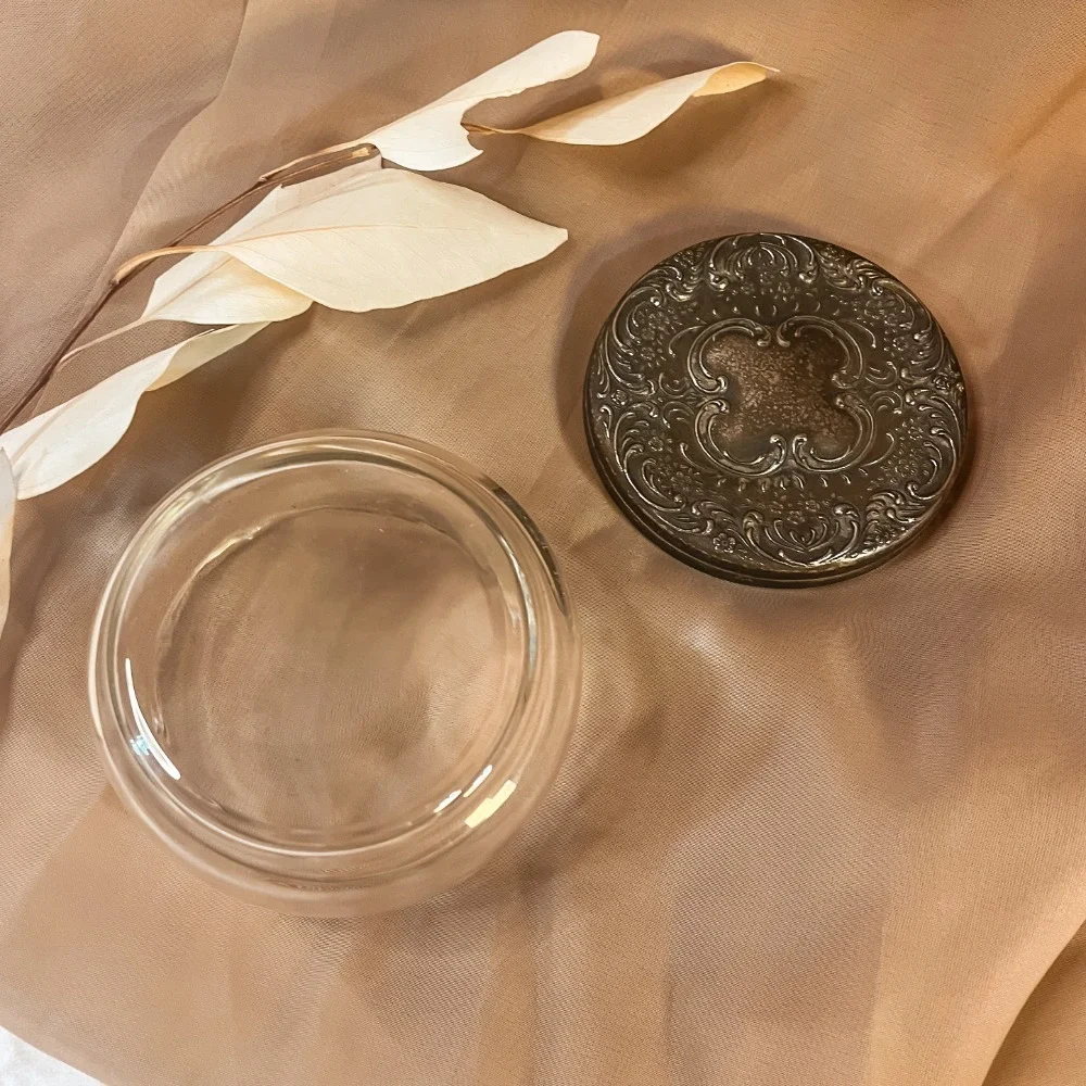 Antique Silver Plate Powder Dish